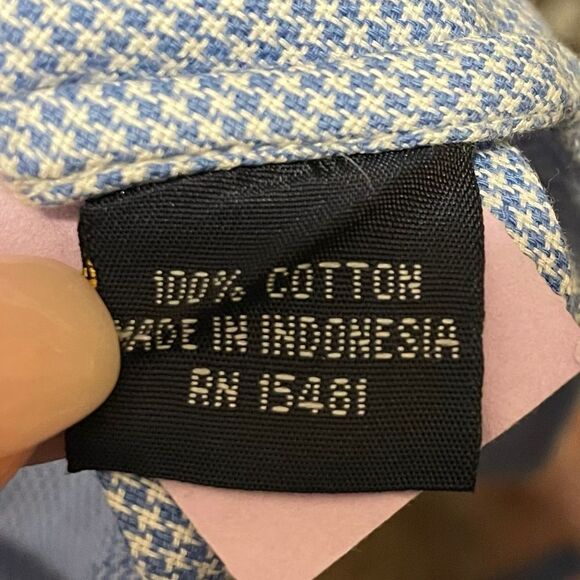 Tommy Hilfiger Long Sleeve Button Down Dress Blue and White Shirt Size 3XL - Picture 14 of 16